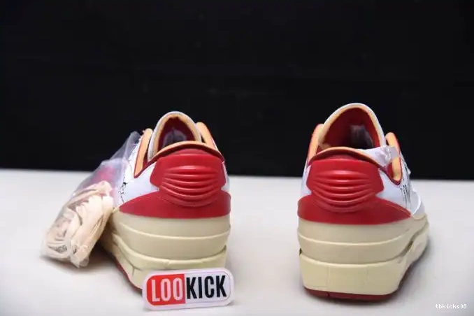 Reps TBkick DJ4375-106 Off-White 2 Low Retro White Red SP Jordan 0407